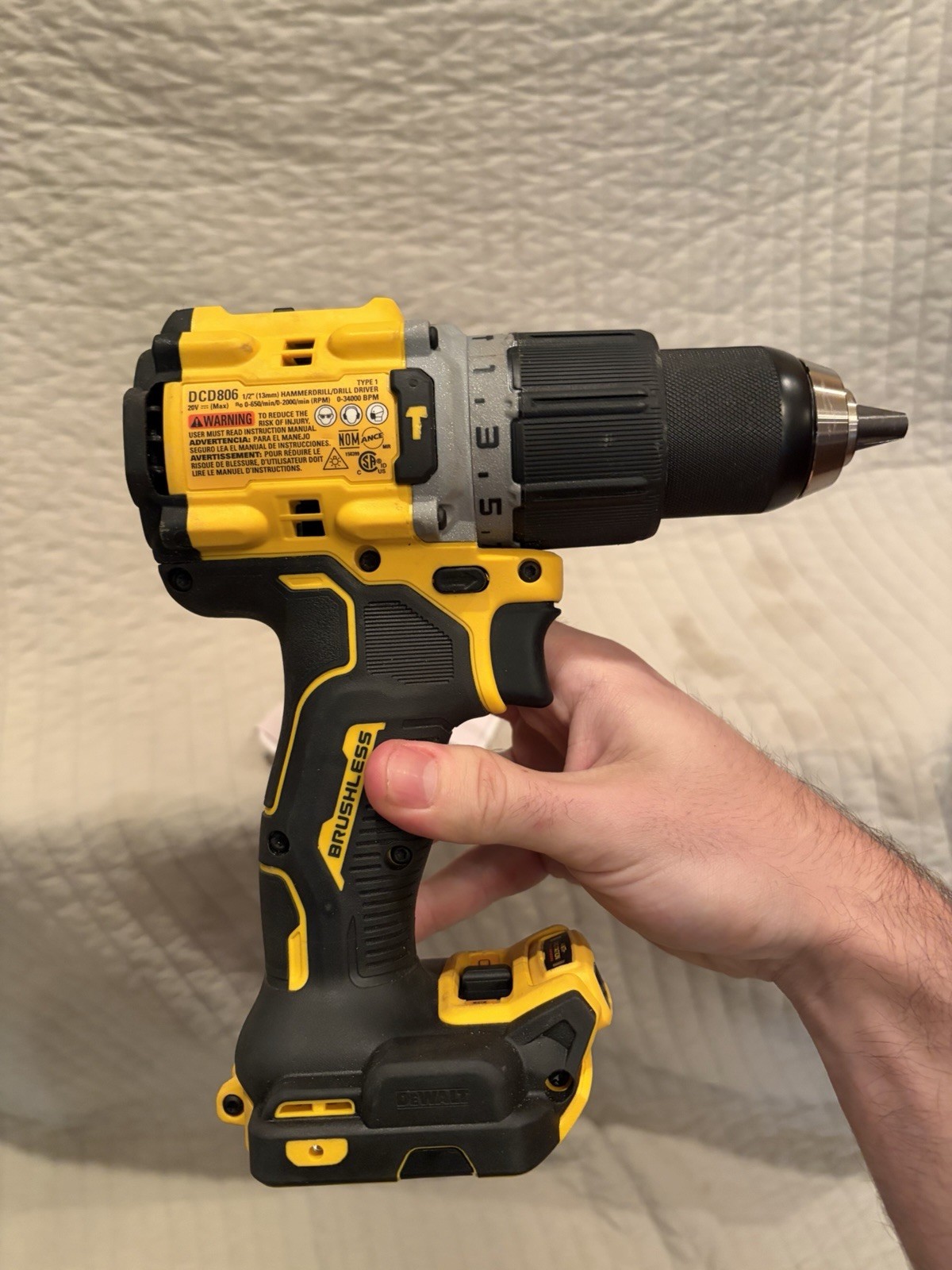 DeWalt DCD806 20V Max XR Brushless Cordless 1/2″ Hammer Drill Tool Only