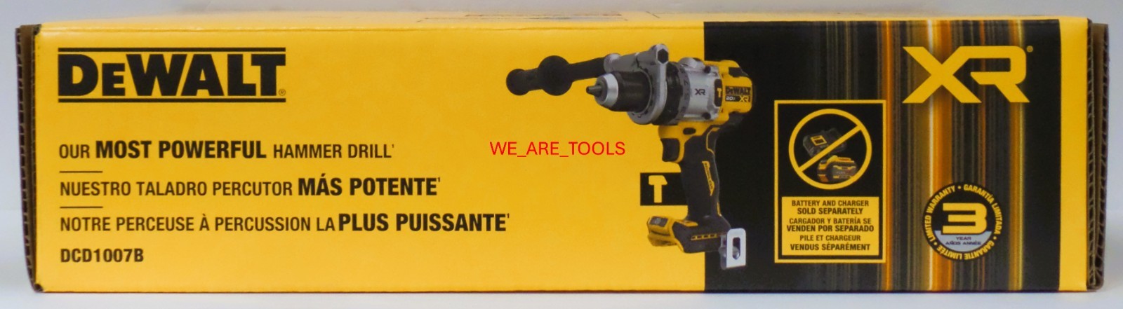 DeWalt DCD1007B 20V Max XR 1/2″ 3-Speed Hammer Drill Driver Brushless Cordless