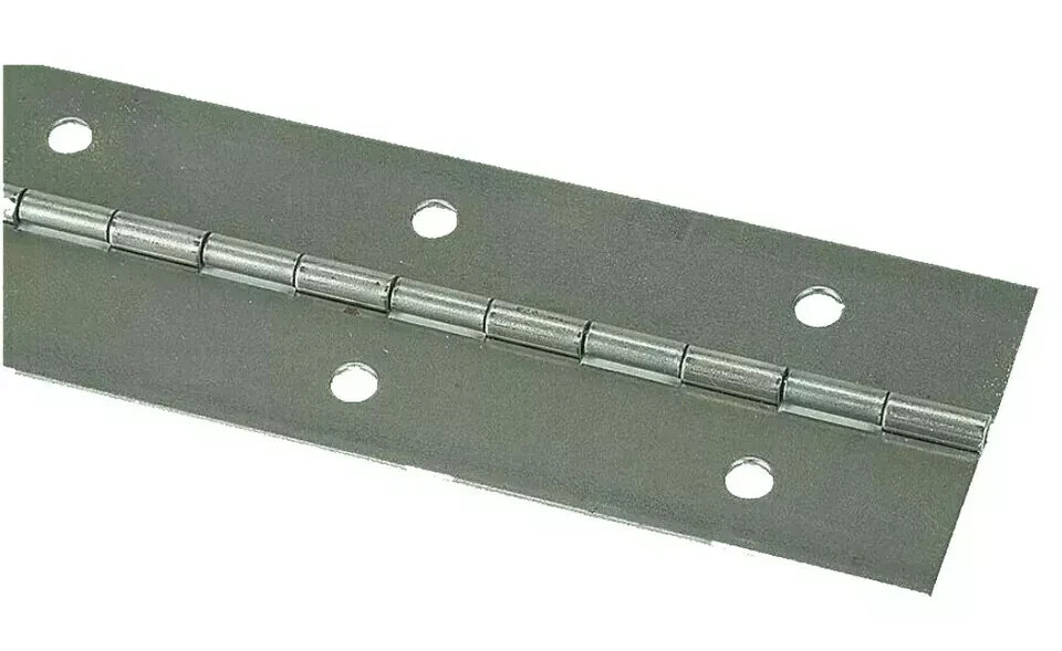 Stainless Steel Piano Hinge 1-1/2 x 3′ Full Surface Continuous Non-removable Pin