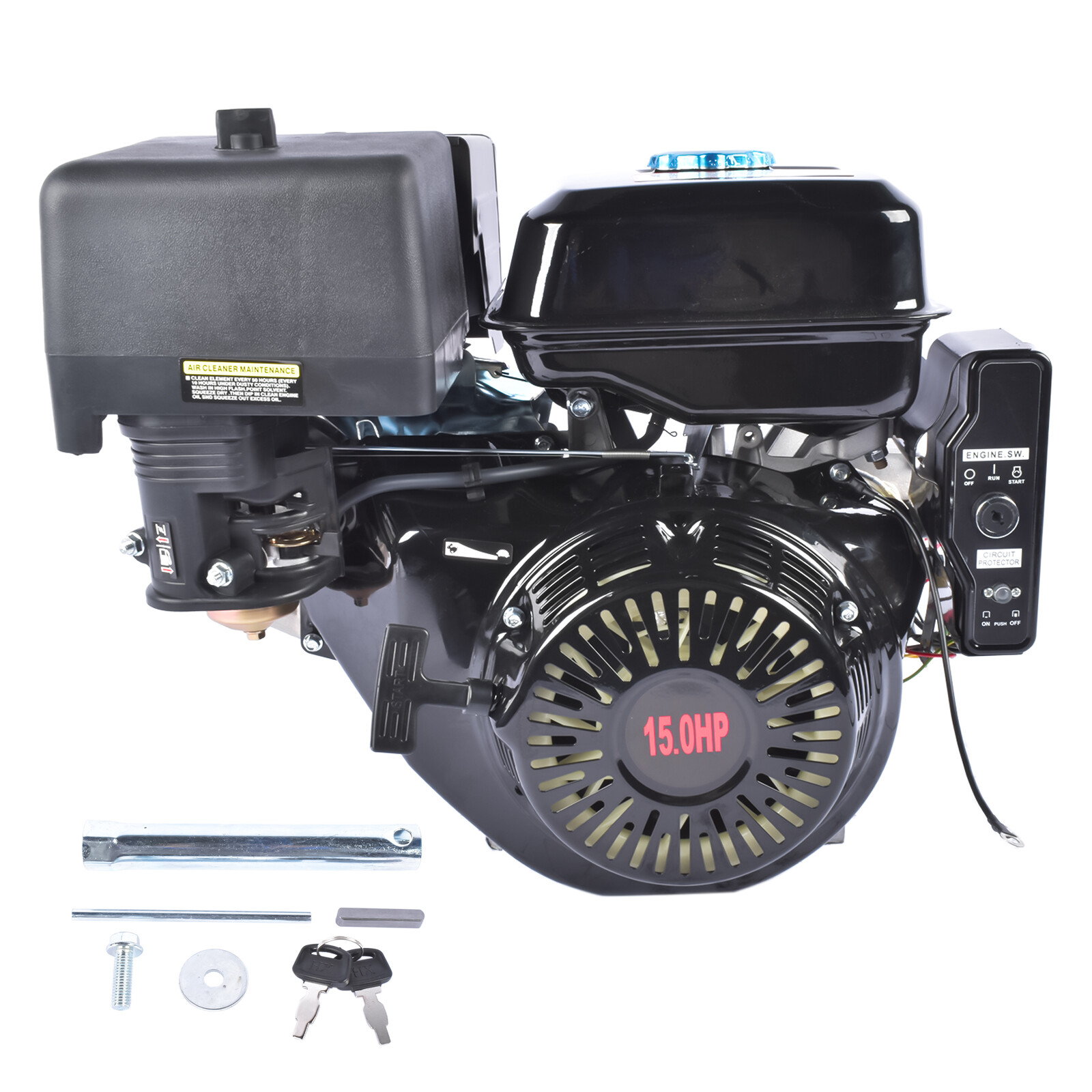 15HP/13HP 420cc/389cc 4 Stroke OHV Horizontal Shaft Gas Engine Recoil/Electric
