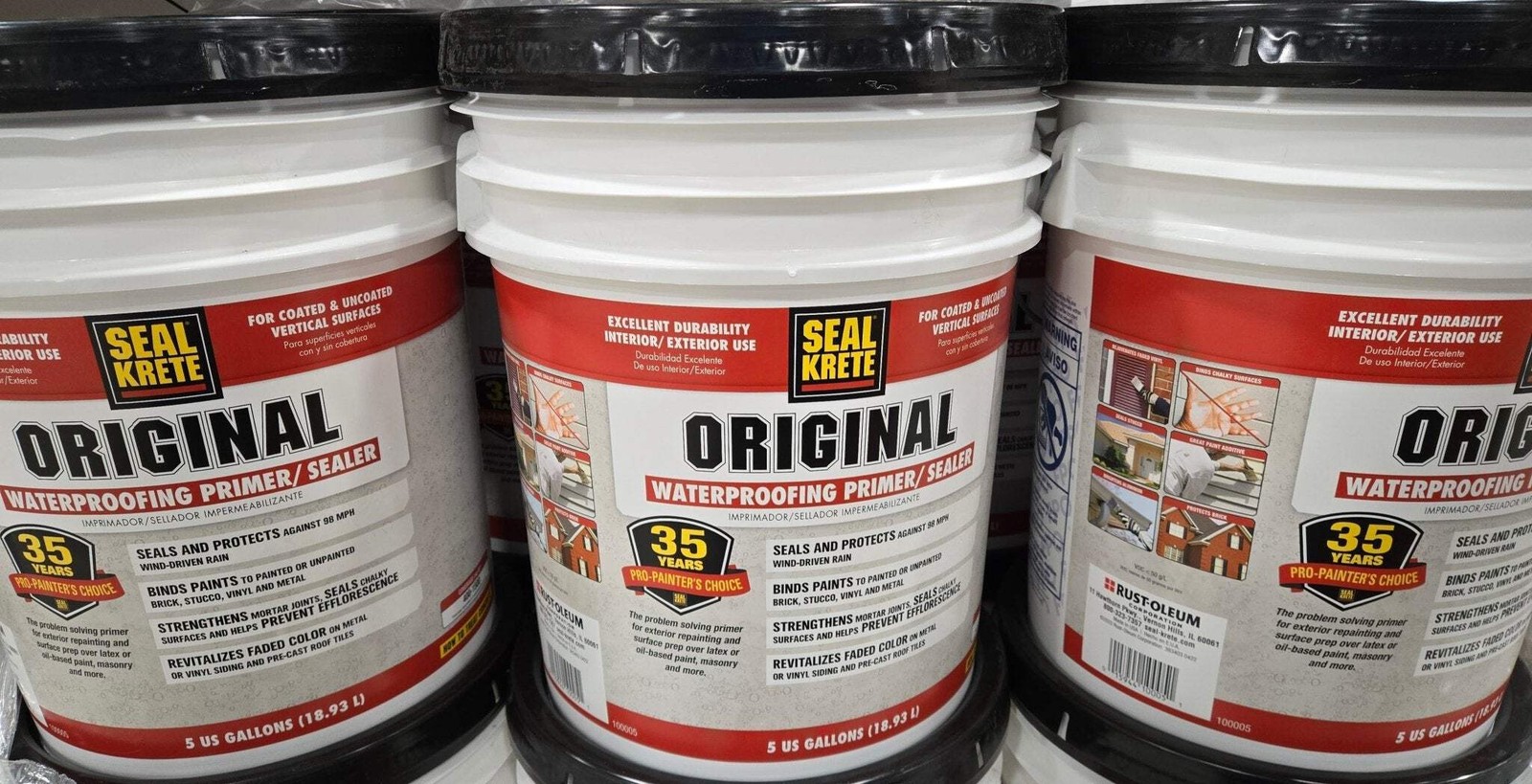 Seal-Krete 5 Gal. Original Waterproofing Primer Sealer Clear Basement Gallon Buc