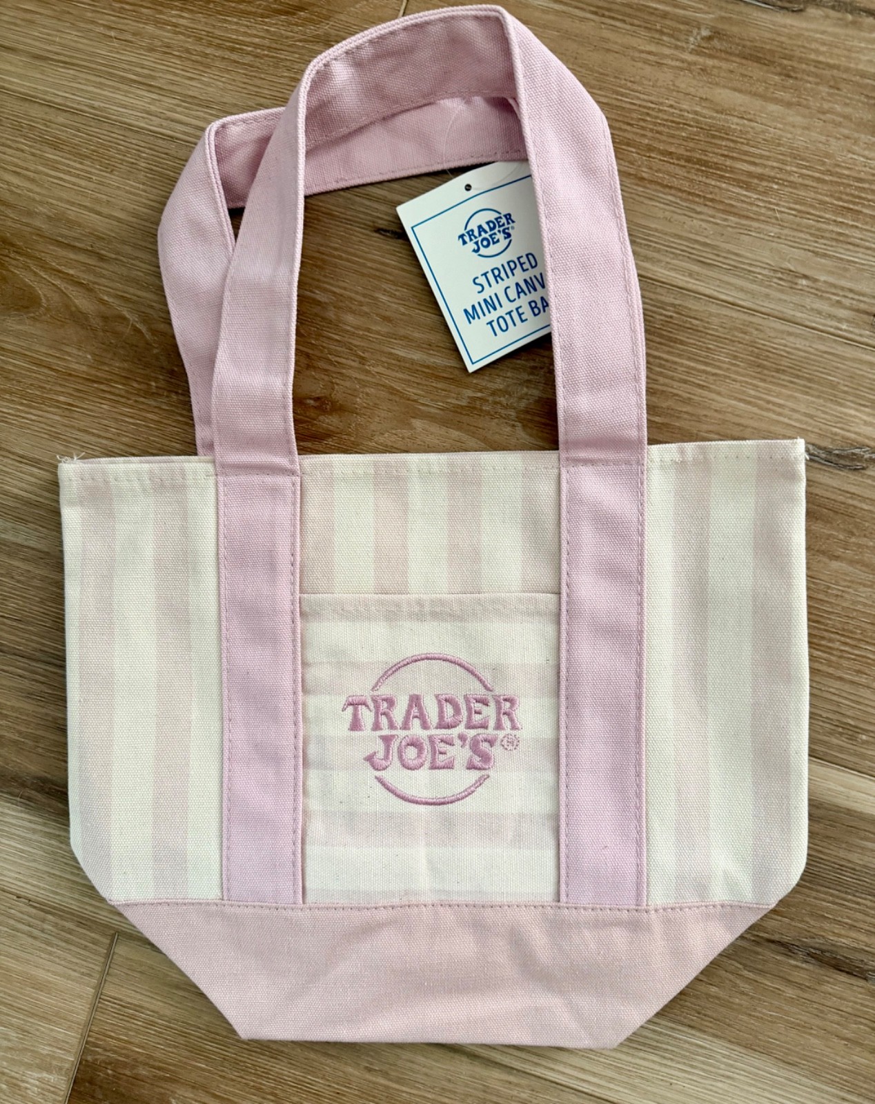 Trader Joe’s Mini Canvas STRIPE Tote Bag- Individual – Choose your color!!