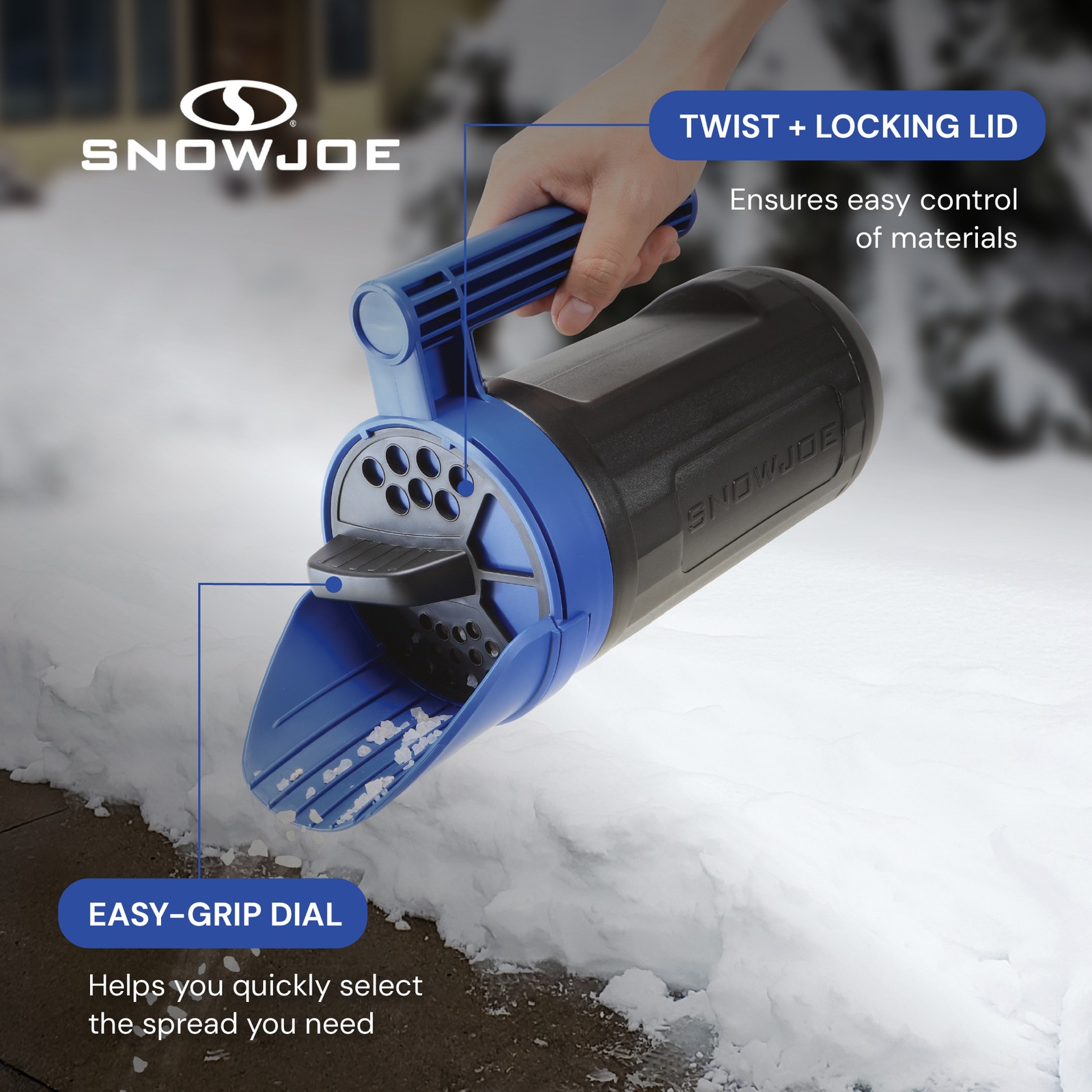 Snow Joe 2 Pack Handheld All-Season Multi-Purpose Spreader, 5 Pound Capacity