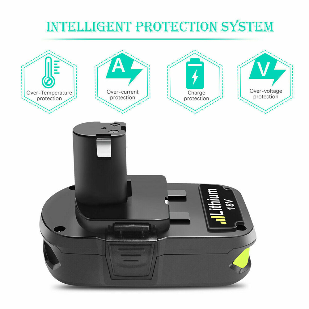 2Pack 3600mAh 18V lithium-ion Battery for Ryobi P102 P103 P105 P108 ONE+ RB18L50