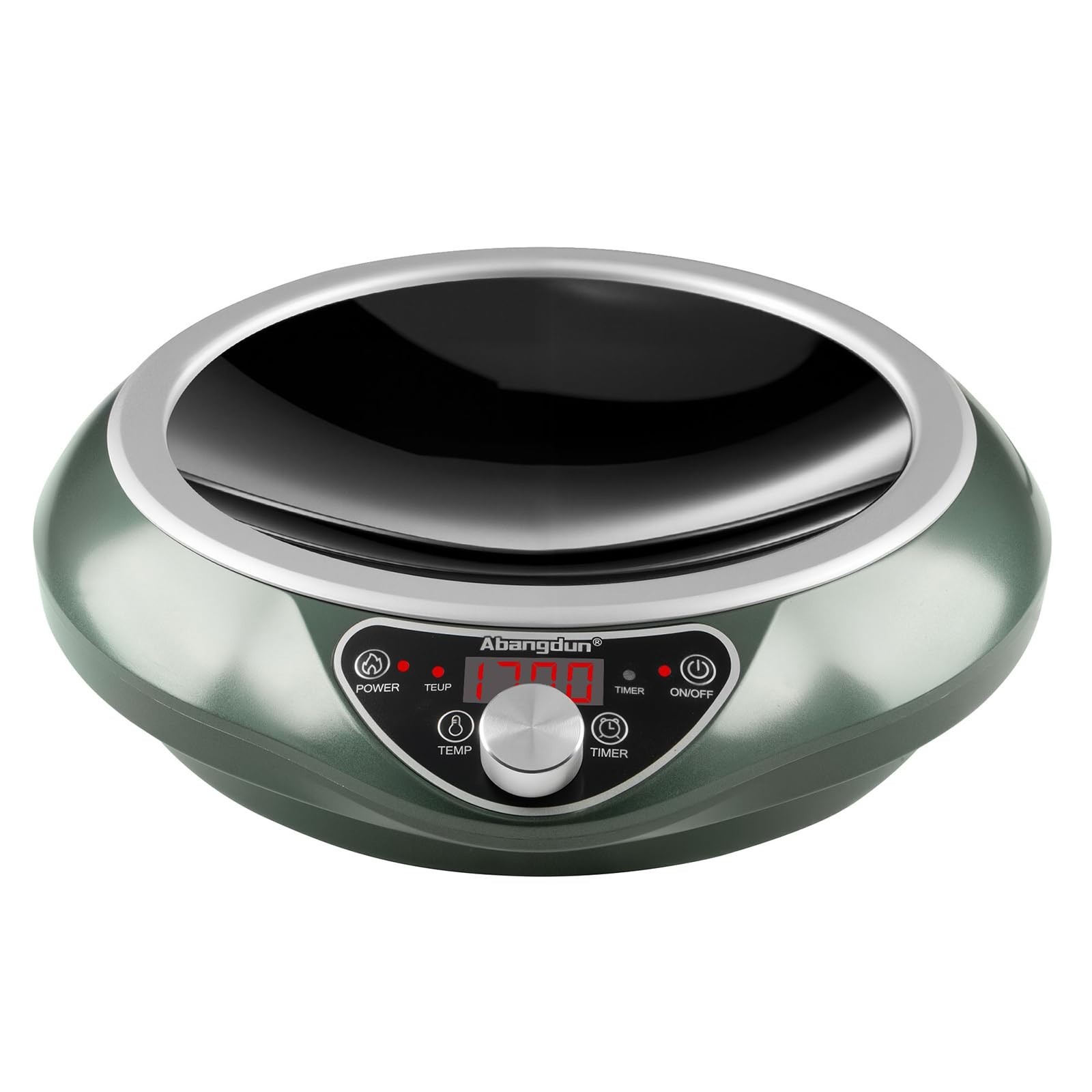Abangdun 1700W 100V~185V Induction Cooktop Concave Wok Burner Portable Stove