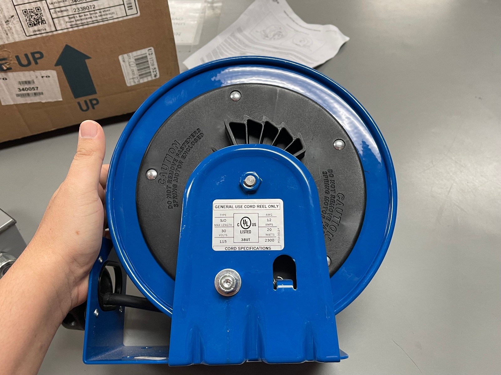 Pc10-3012-F – Compact Efficient Heavy Duty Power Cord Reel With A Duplex G.F.C.I