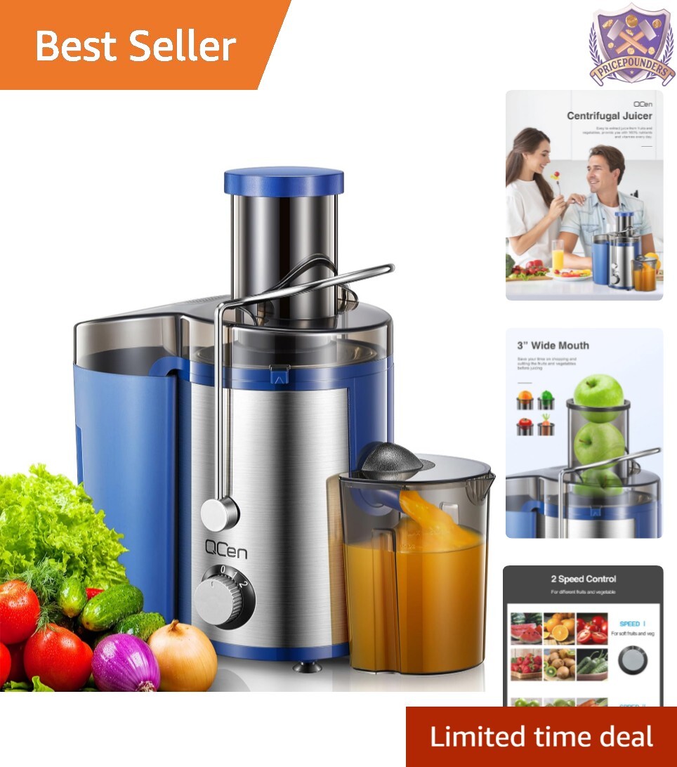 Efficient 800W Juicer with Dishwasher Safe Parts – Fast & Easy Juice Extraction