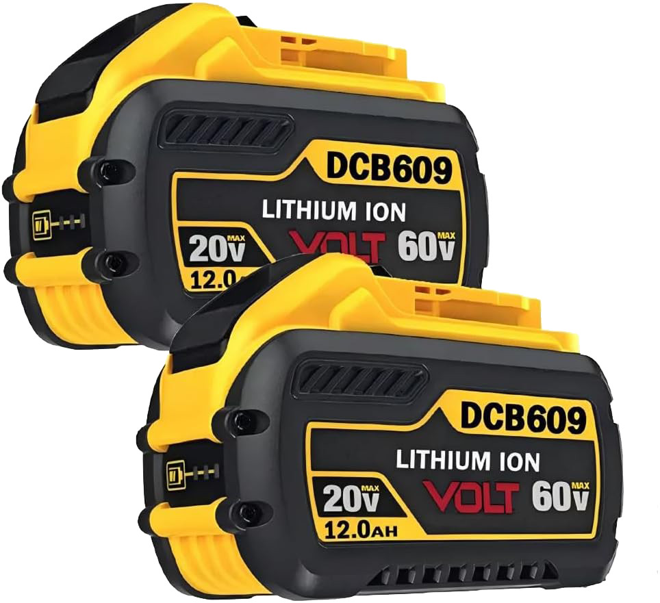 2PCS 12.0AH DCB609-2 20V/60V MAX FLEXVOLT Lithium Ion Battery For DEWALT DCB612