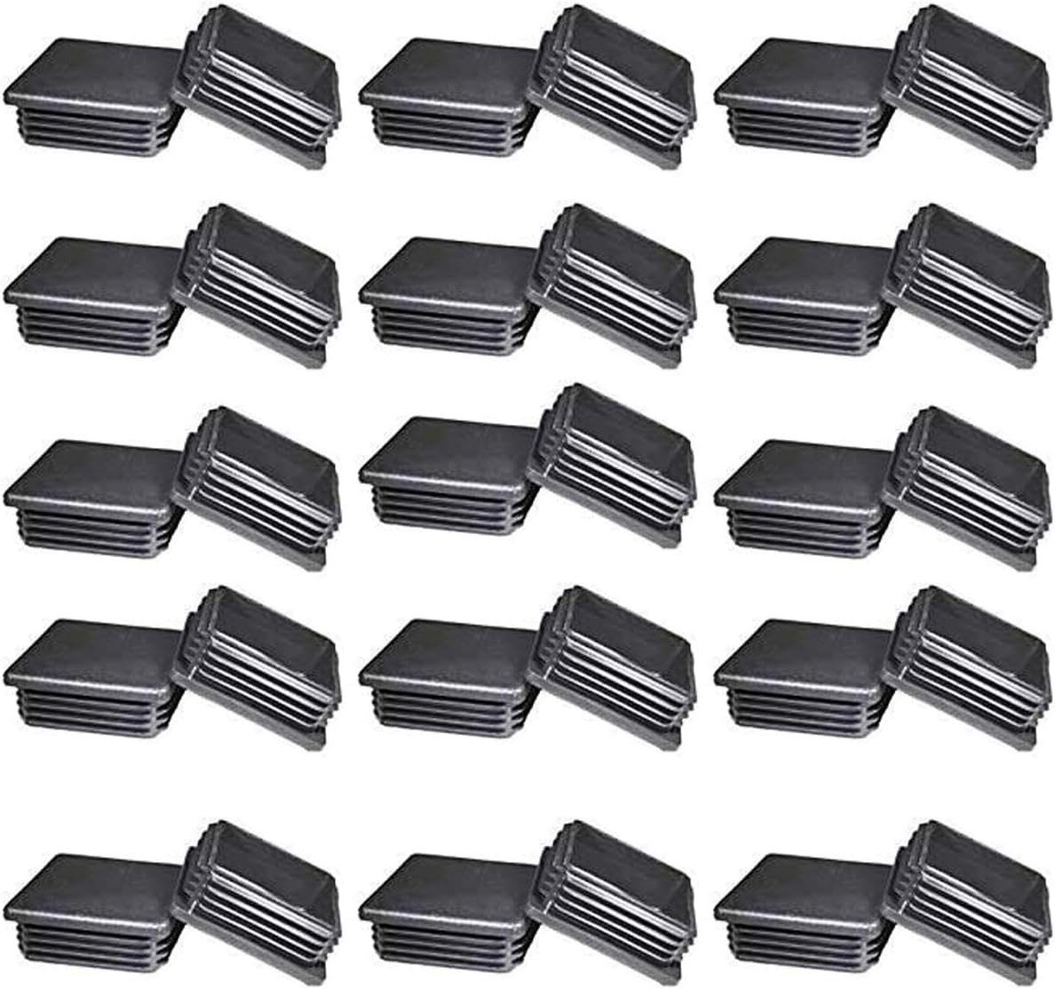 30 Pieces 2 inch Square 30 Pieces/2 Tubing Plastic Plug, Black