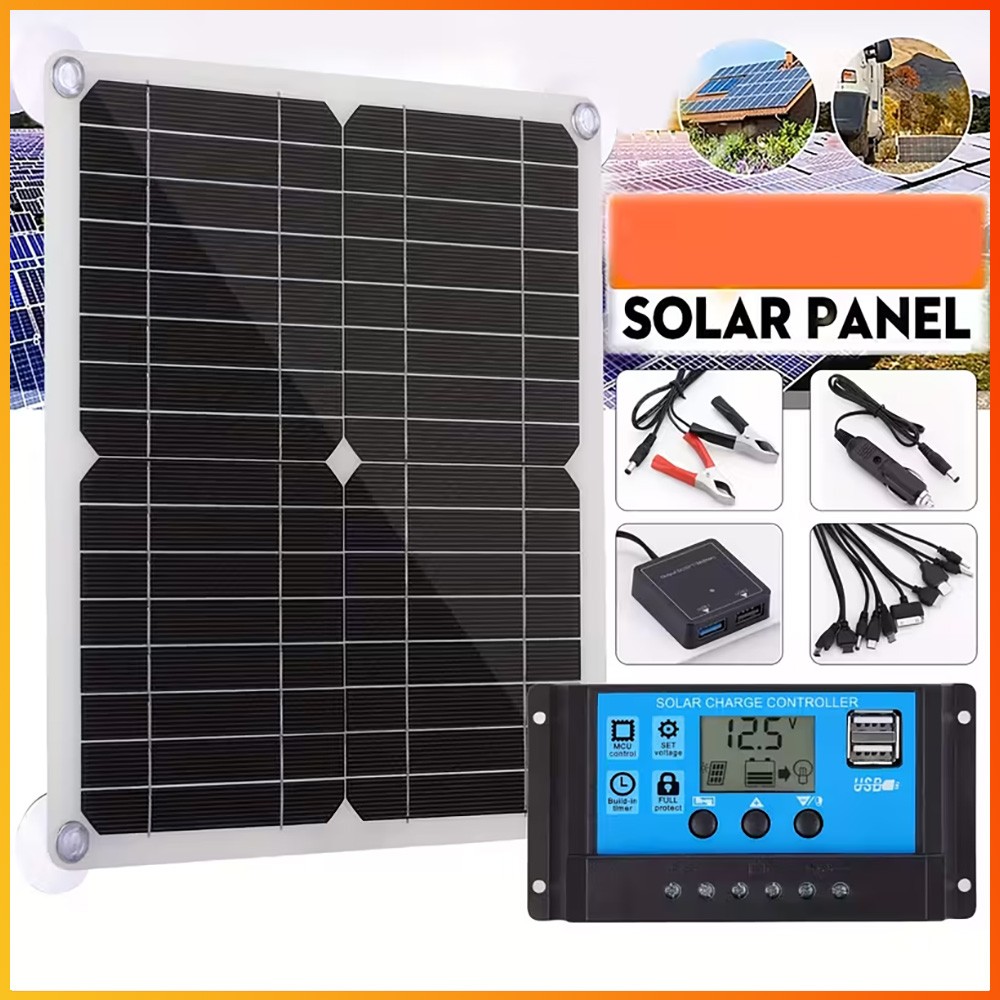 200 Watts Solar Panel Kit 12V 100A Battery Charger with Controller Caravan Boat