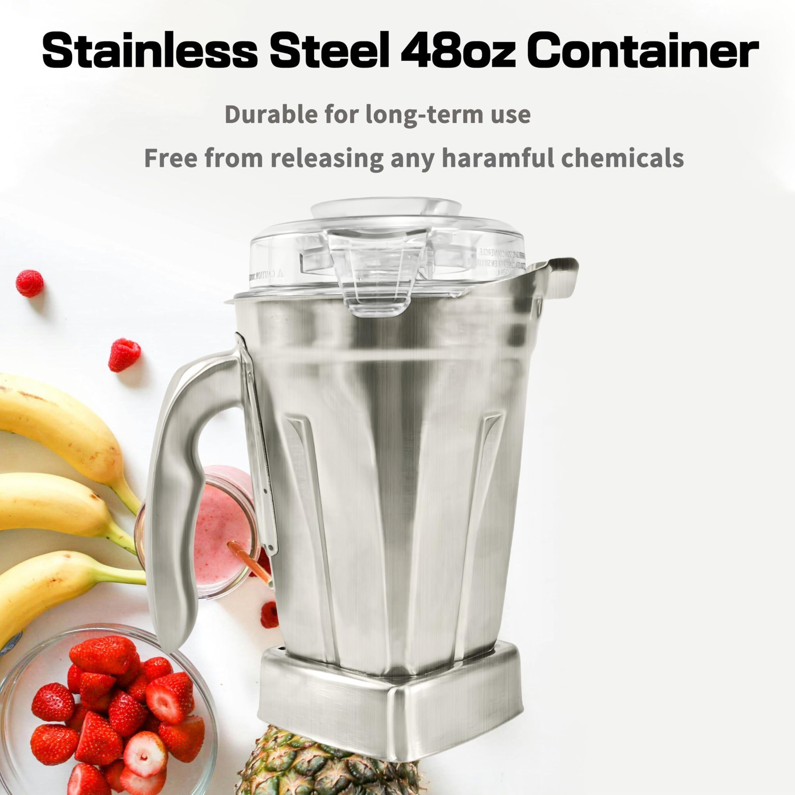 Stainless Steel Container 48oz,Replace for 5000 5200 6300 6500 7500 E310 E320 Pr