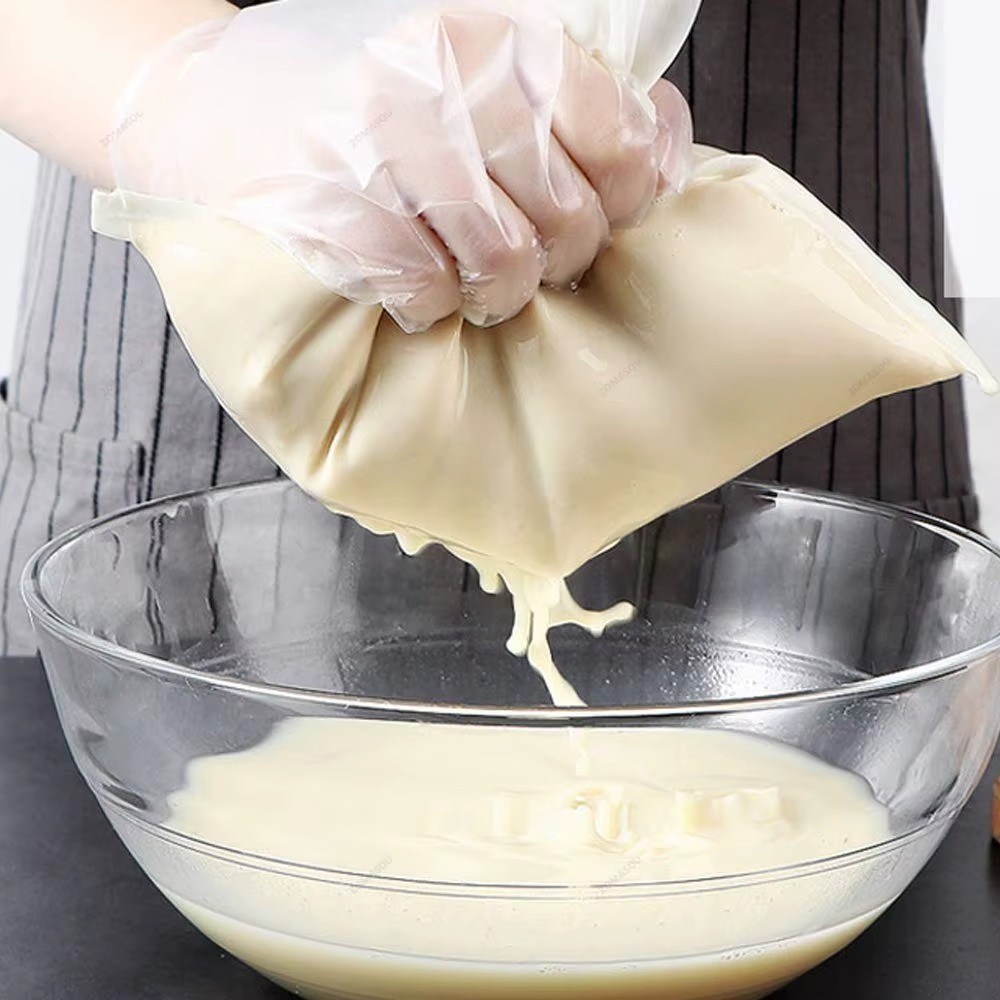 Fine Mesh Fabric Strainer Filter Bag Nut Milk Reusable Bag Cheese Cloth Kitchen