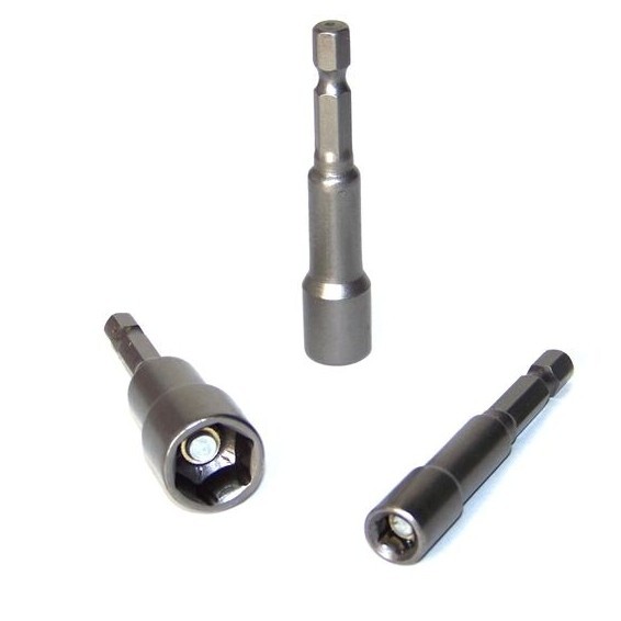 3pc Magnetic Nut Driver Bit Setter 1/4″ Shank Quick Change 1/4″ 5/16″ 1/2″ SET