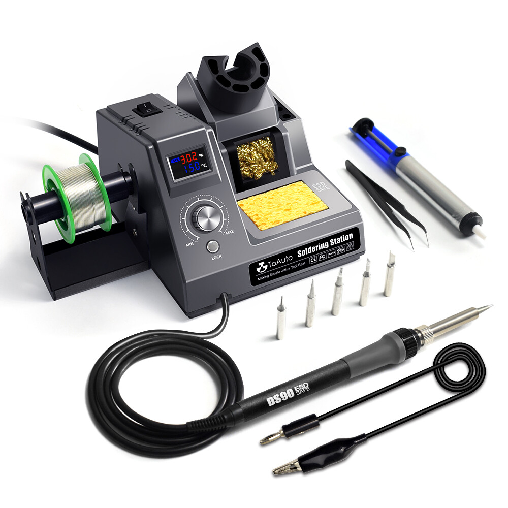 110V SMD Rework Soldering Iron Station Kit Desoldering Repair Tool LED Display