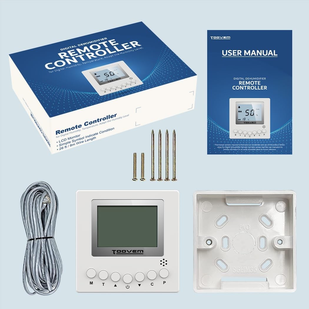 TOOVEM Dehumidifier Remote Control for Digital Humidity & TEMP fit muti-model