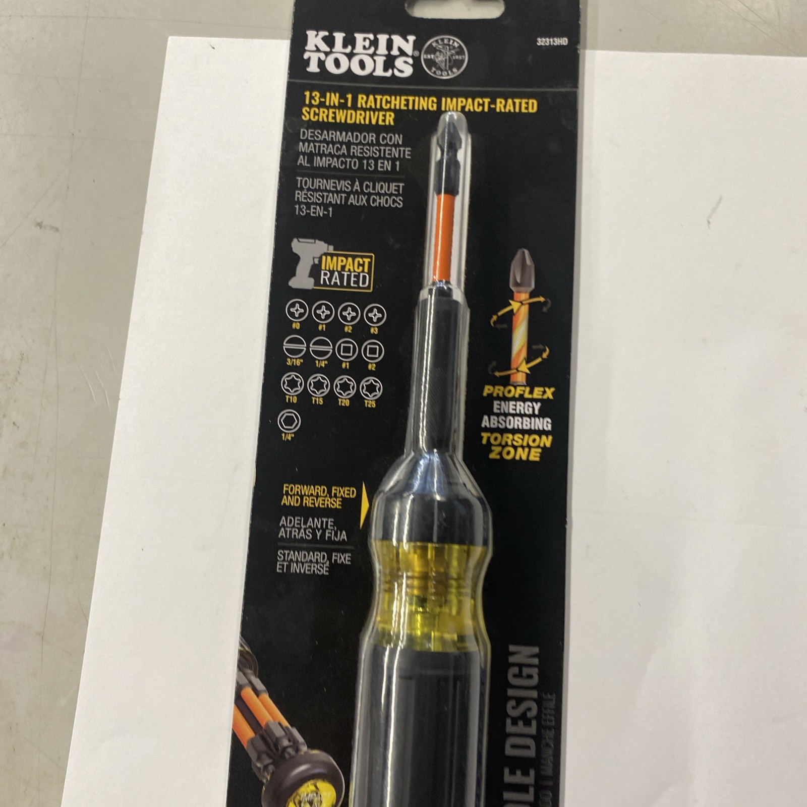 Klein Tools 32313HD 13-in-1 Ratcheting Impact Rated Screwdriver
