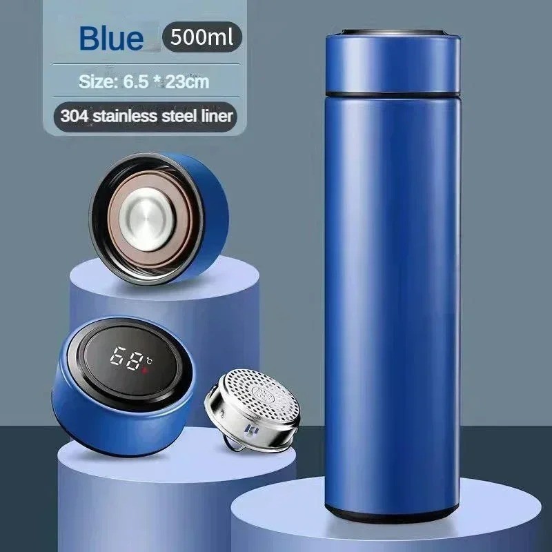 500ml Smart Thermos Bottle Stainless Steel Vacuum Flask LED Temperature Cup