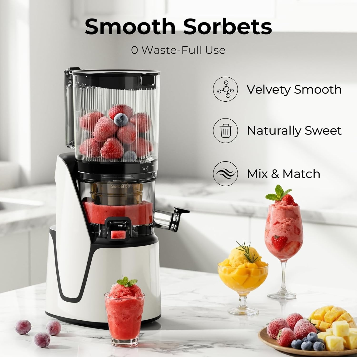 High-Performance Cold Press Juicer: 250W Motor, 100oz with Dishwasher Safe Parts
