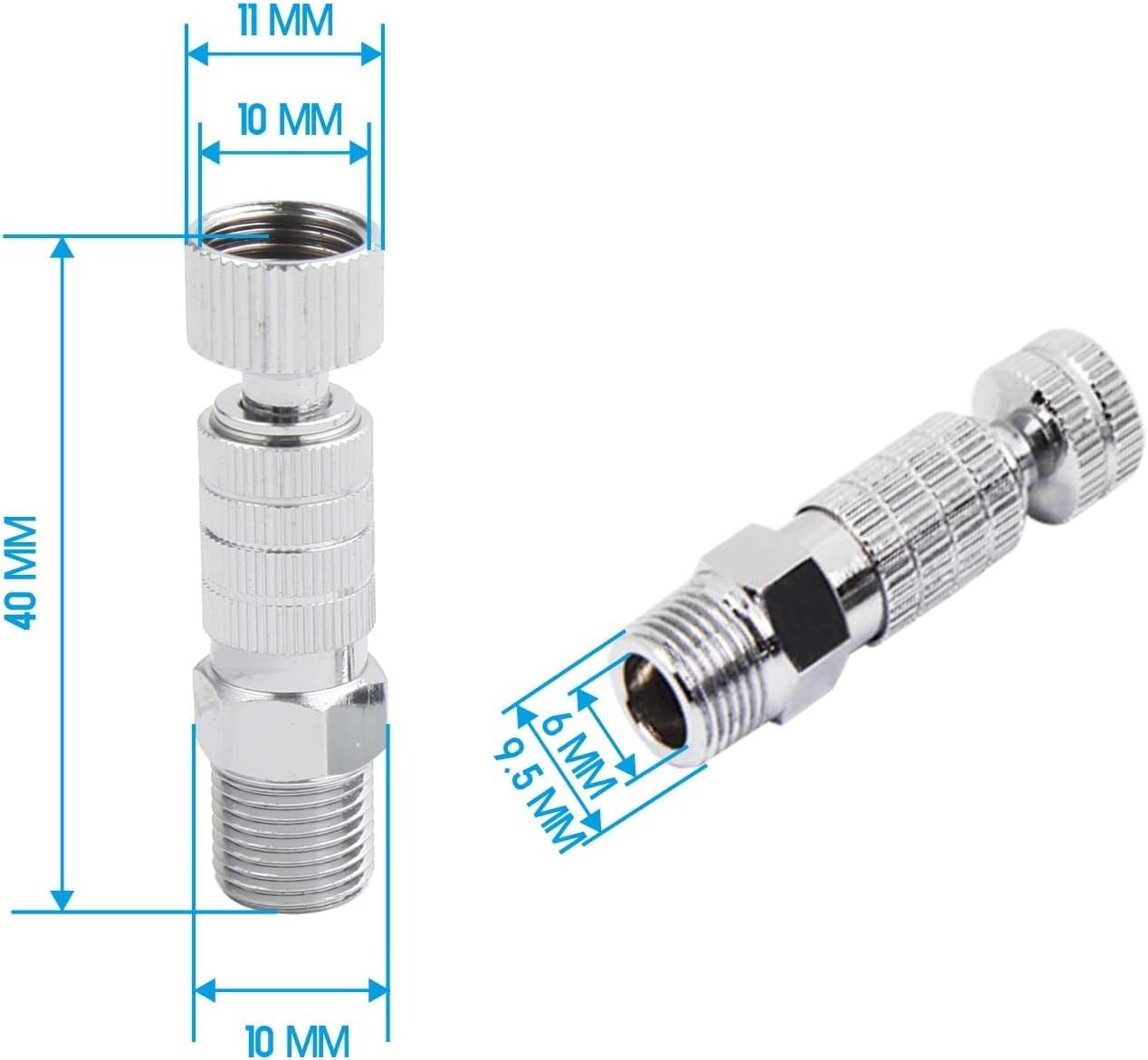Airbrush Quick Release Disconnect with 4PCS G1/8″ Male Fittings and Female Ho…