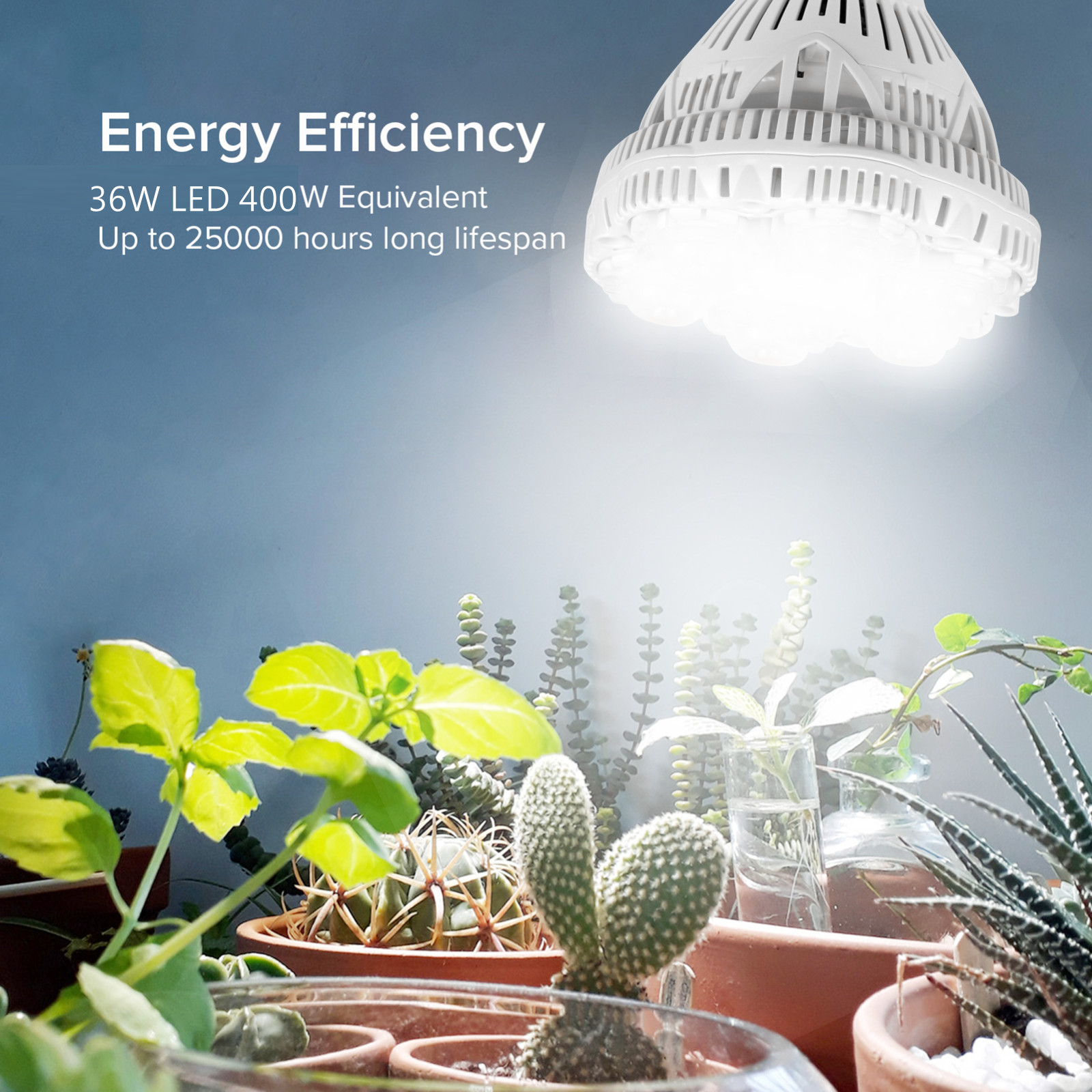 SANSI 36W LED Grow Light Full Spectrum Plant Light 400W Equiv Grow Lamp