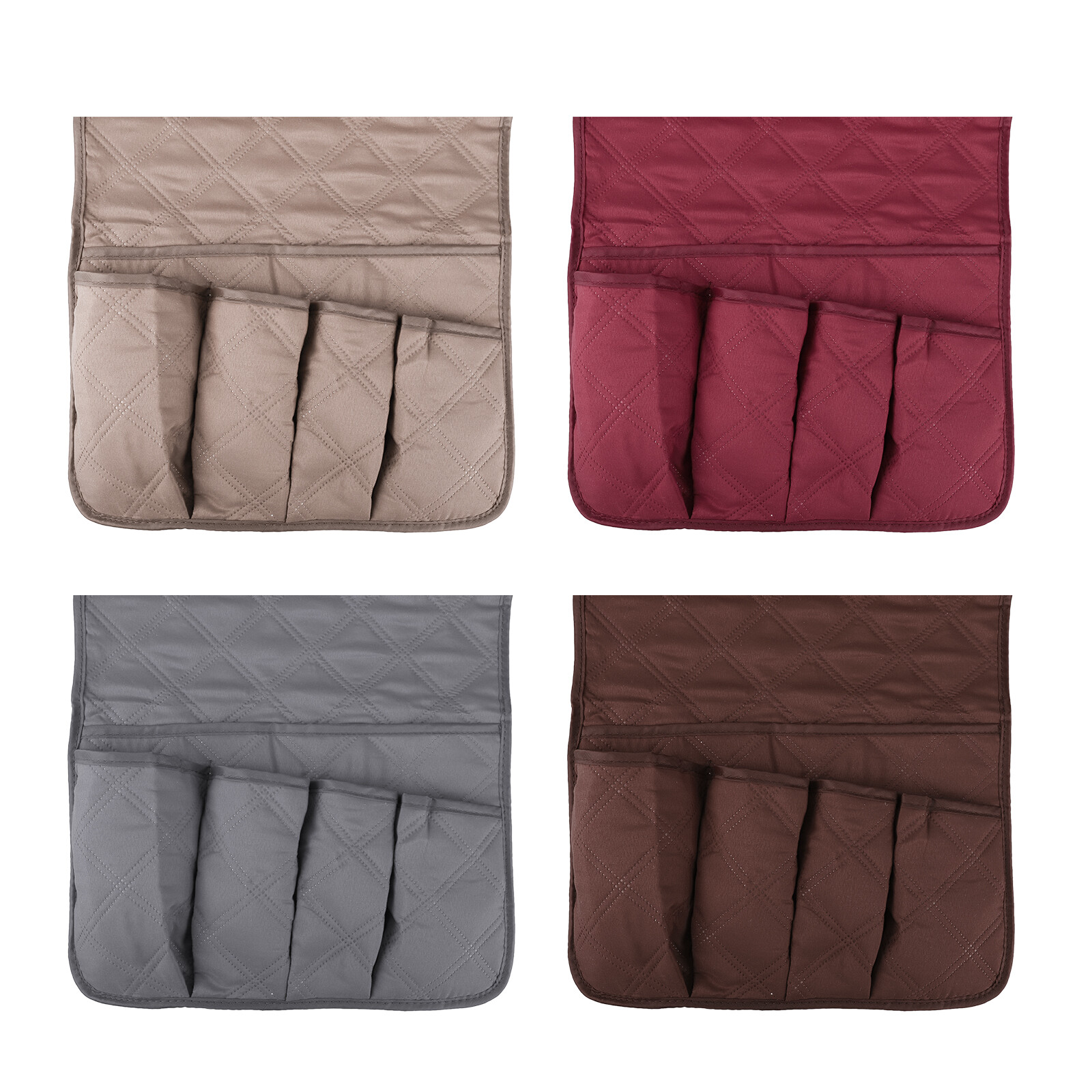 TV Remote Control Organizer Holder for Sofa Recliner Chair Arm Rest 5 Pocket Bag