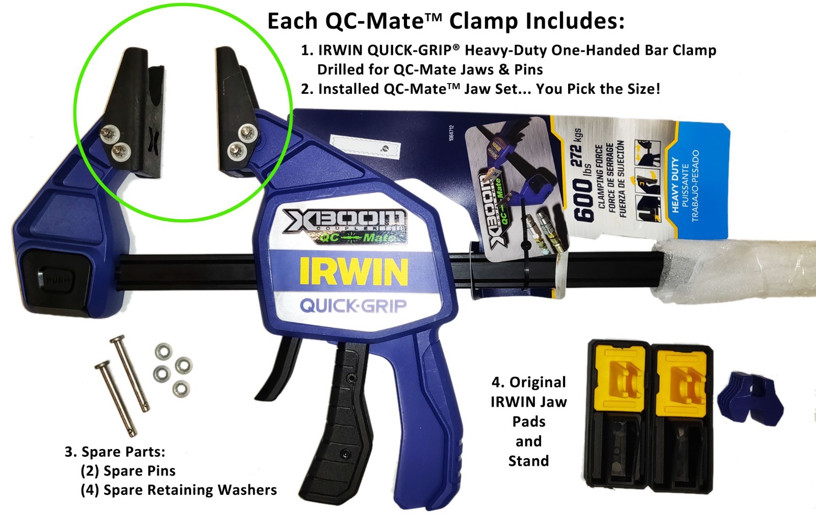 QC-Mate 12-in Hydraulic Quick Coupler Connect Under Pressure Clamp
