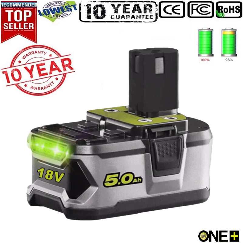 5.0Ah 18V Battery P108 PBP005 Lithium-Ion ONE+ For RYOBI P108 P109 P197 NEW