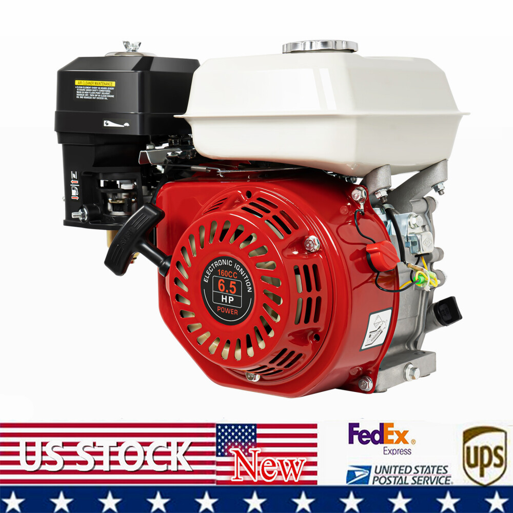 6.5HP Gas Engine For Honda GX160 200cc 4-Stroke OHV Air Cooling Horizontal Shaft