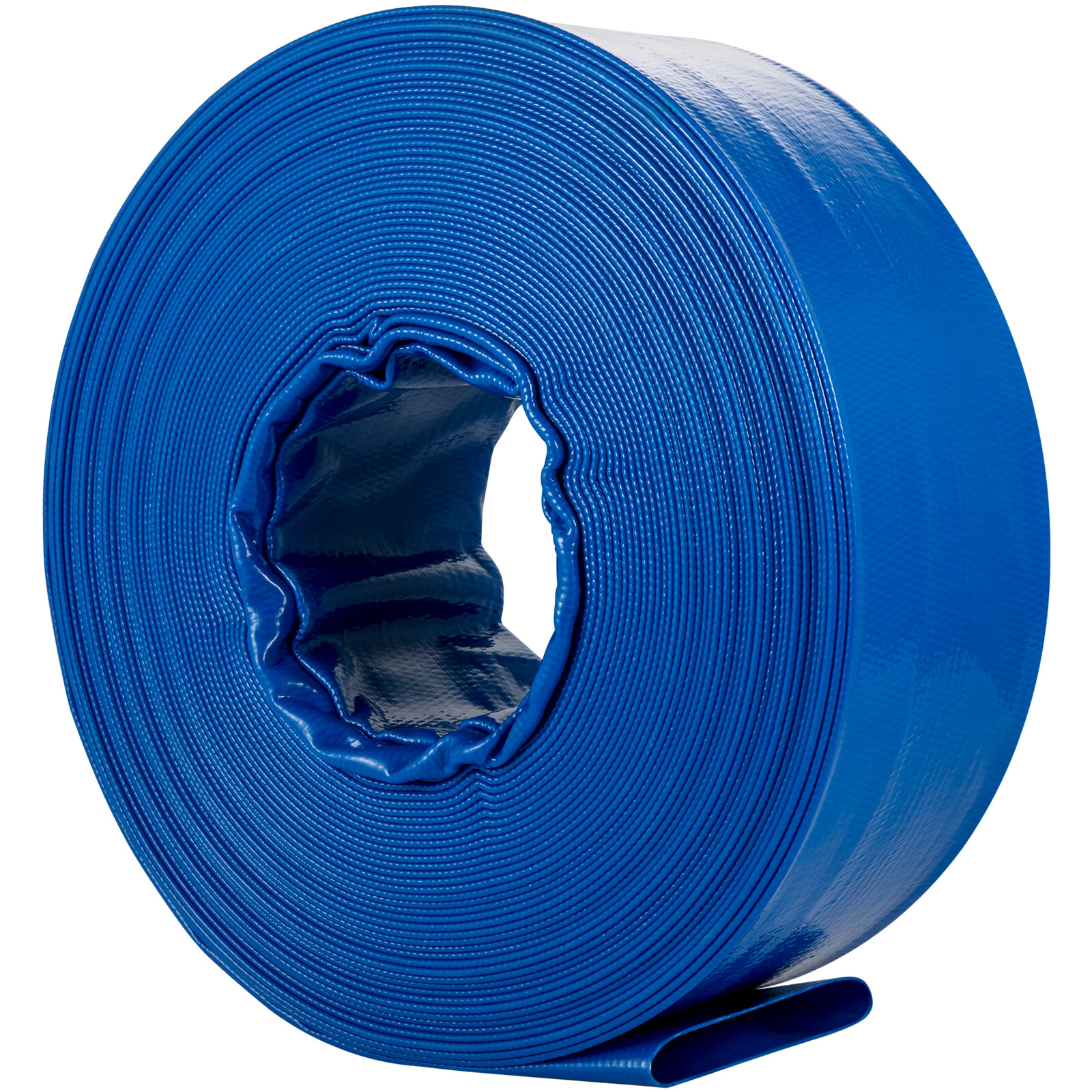 VEVOR Discharge Hose 2″x 105′ PVC Lay Flat Hose Backwash Drain Hose w/ Clamp