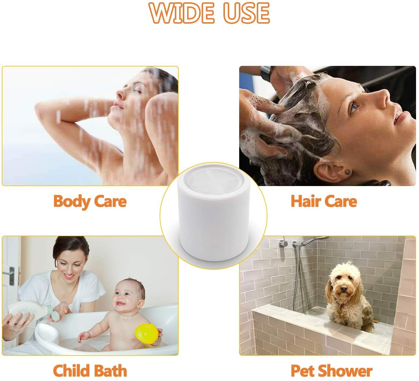 20-Stage Shower Head Filter-4Pack Replaceable Filter Cartridges for Hard Water