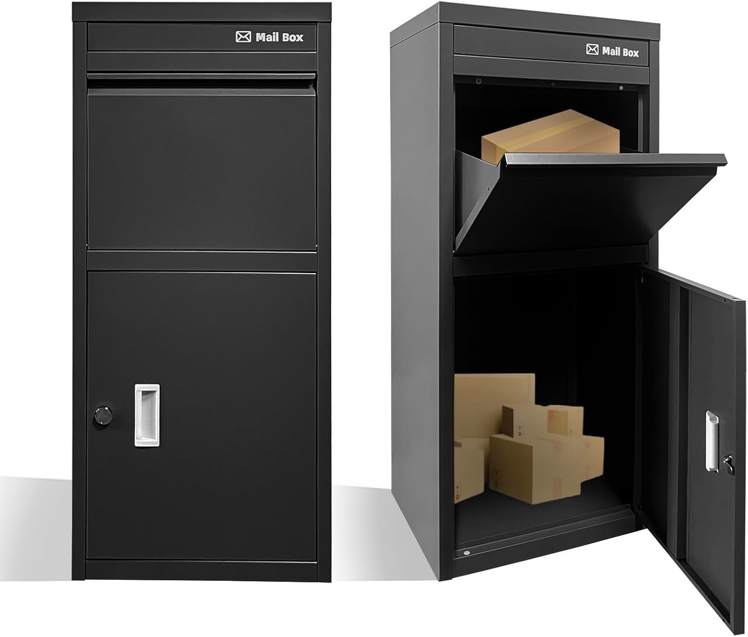 Outside Package Delivery Box w/Lock Secure for Porch,Curbside,House Antitheft