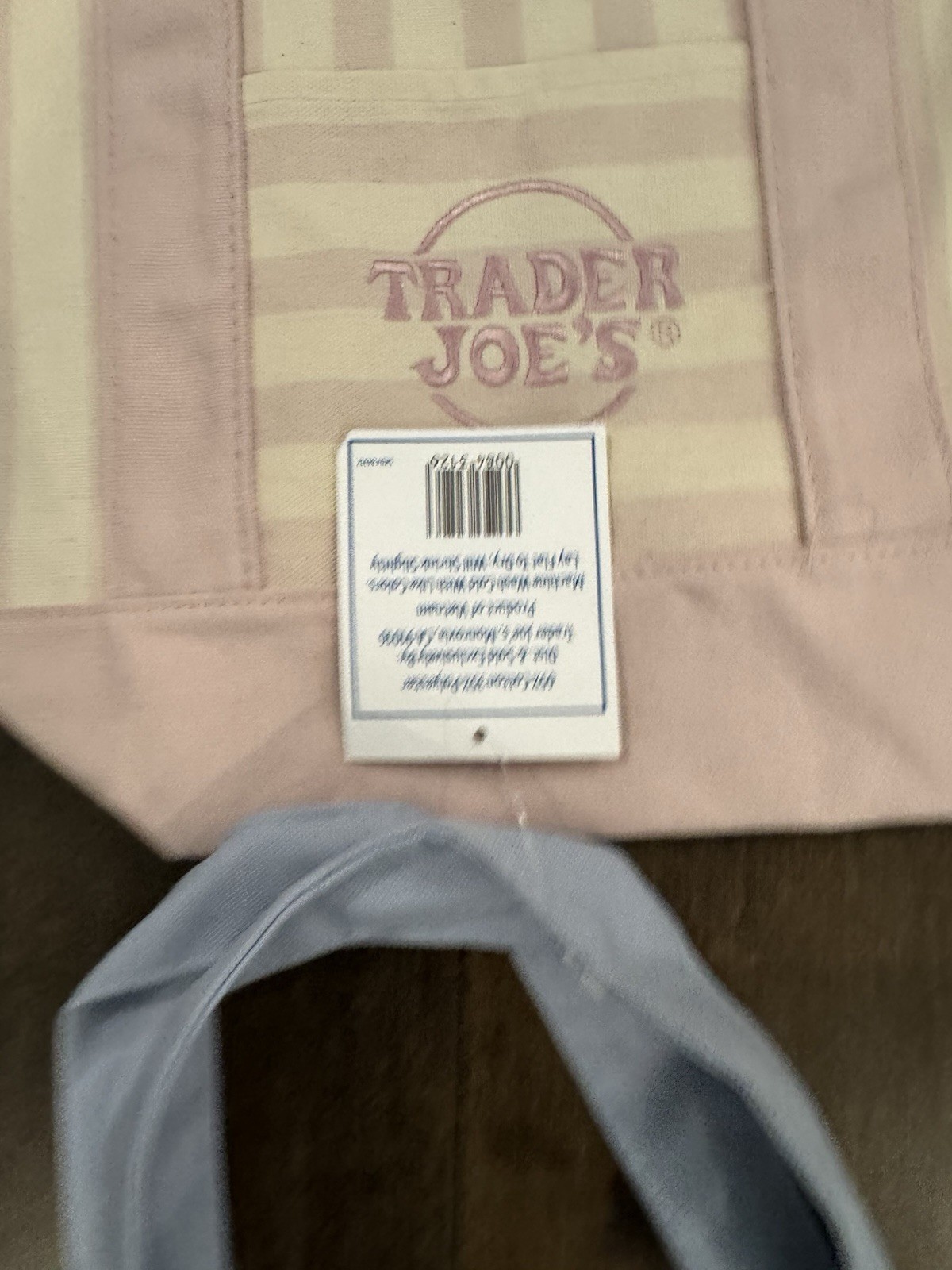 Trader Joe’s MINI PASTEL STRIPE CANVAS TOTE BAGS Set of 4 AUTHENTIC