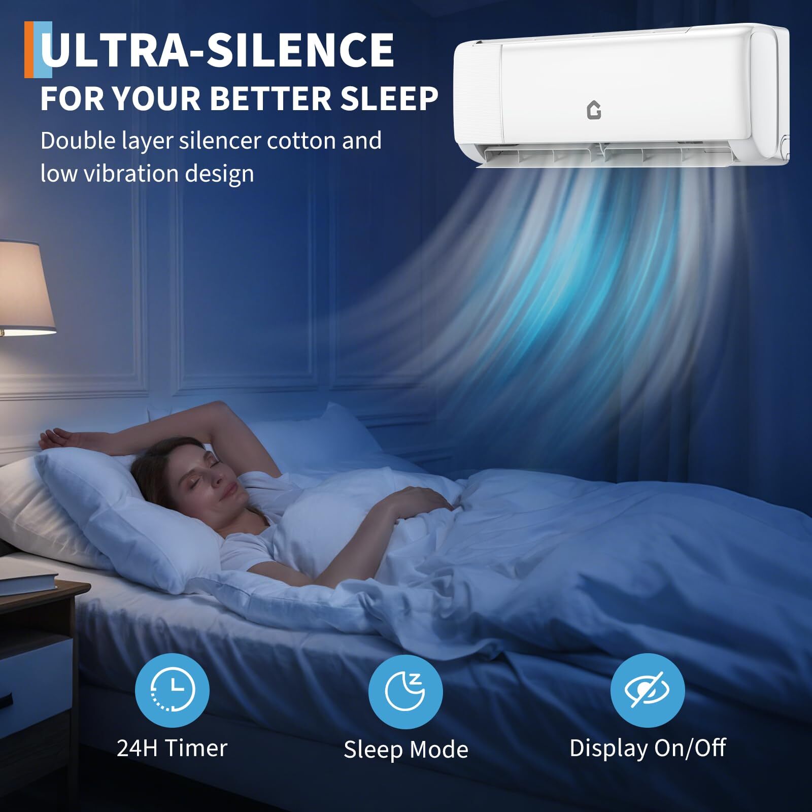 ✅24000 BTU Mini Split Air Conditioner & Heat Pump 19 SEER2 Ductless Mini Split