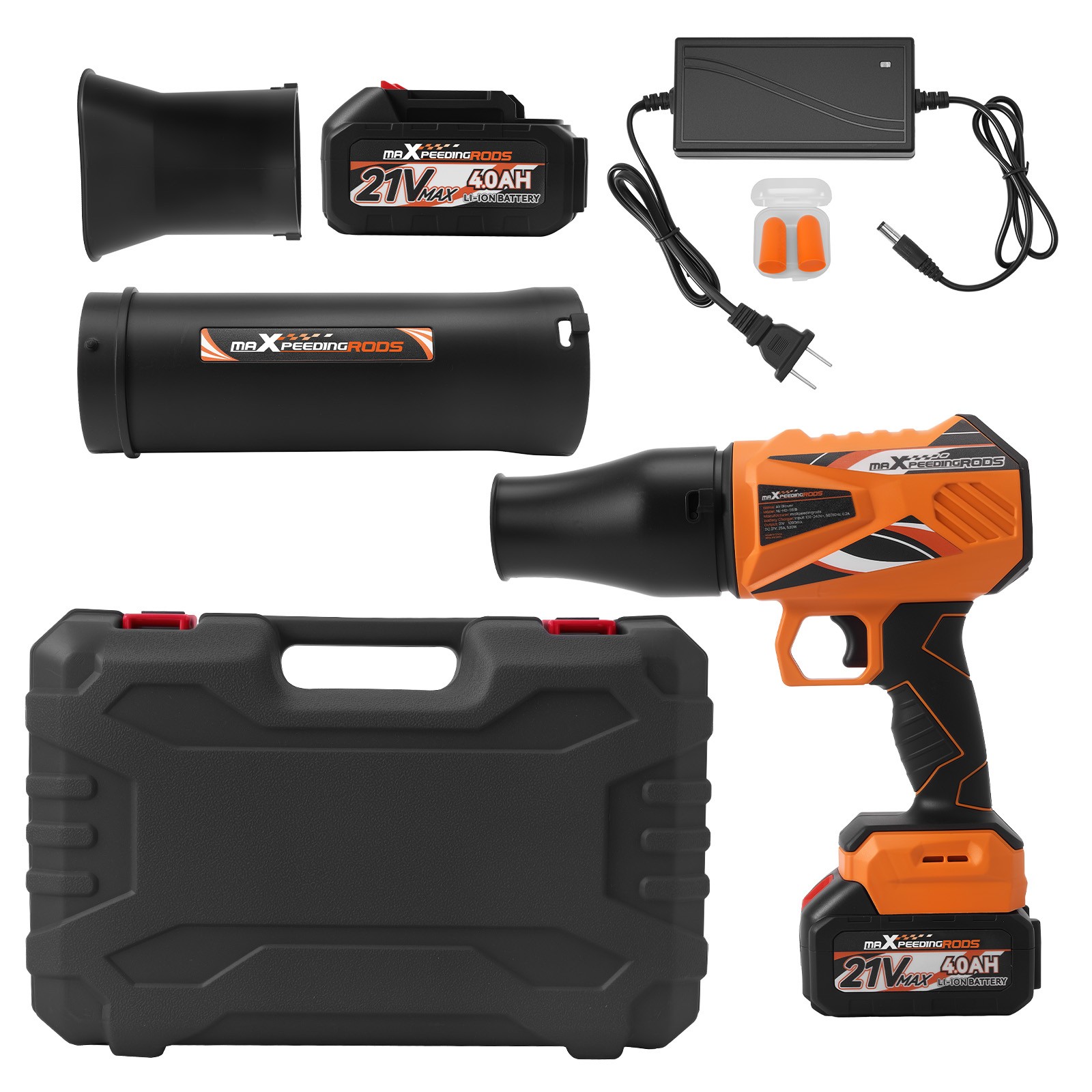 Cordless Leaf Blower 21V 4000mAh Brushless Motor 550 CFM Variable Speed