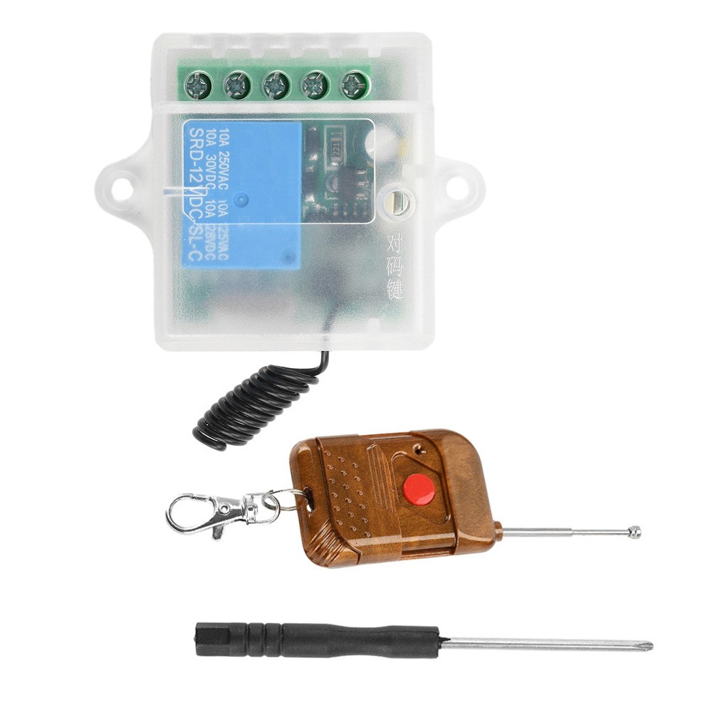 433Mhz Universal Wireless Remote Control Switch With Relay Receiver Module DC12V