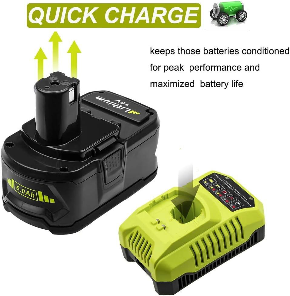 For RYOBI P108 one 18V High Capacity 6.0Ah/3.0Ah Battery Lithium-Ion Battery New