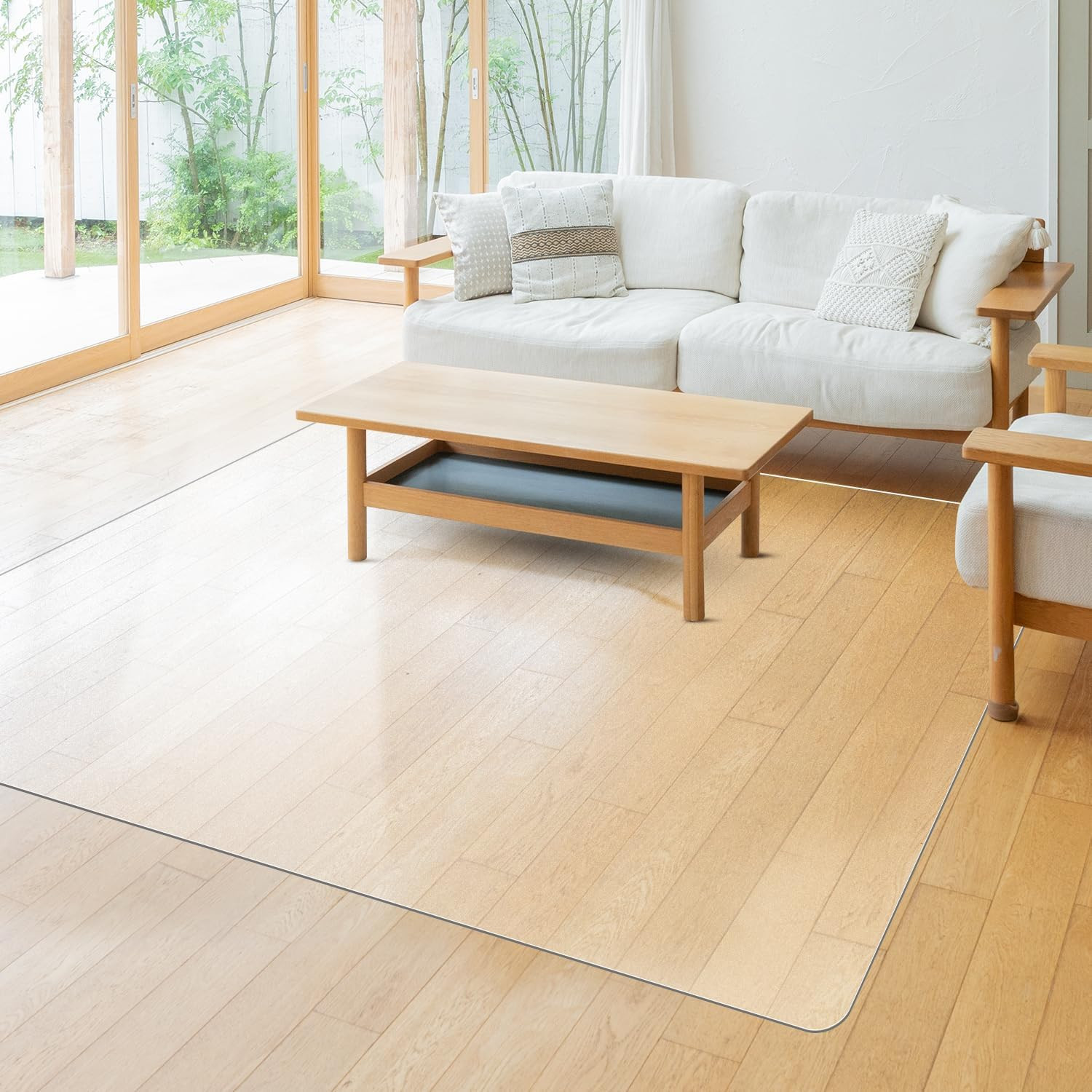Clear Waterproof Plastic Floor Mat 5′ x 7′ – Non-Slip & Pet Friendly