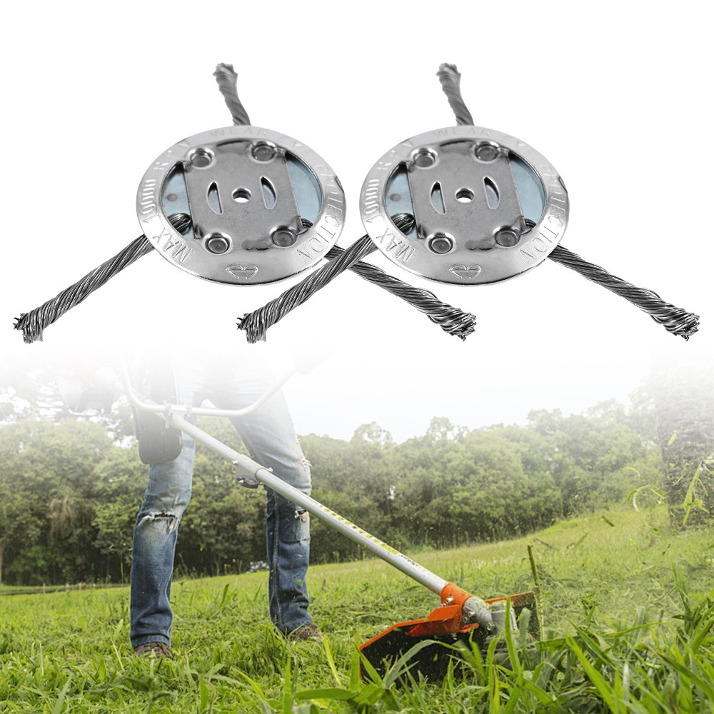 2Set Lawn Mower Steel Wire Grass Trimmer Head Brush Cutter Weed Eater Trimmer