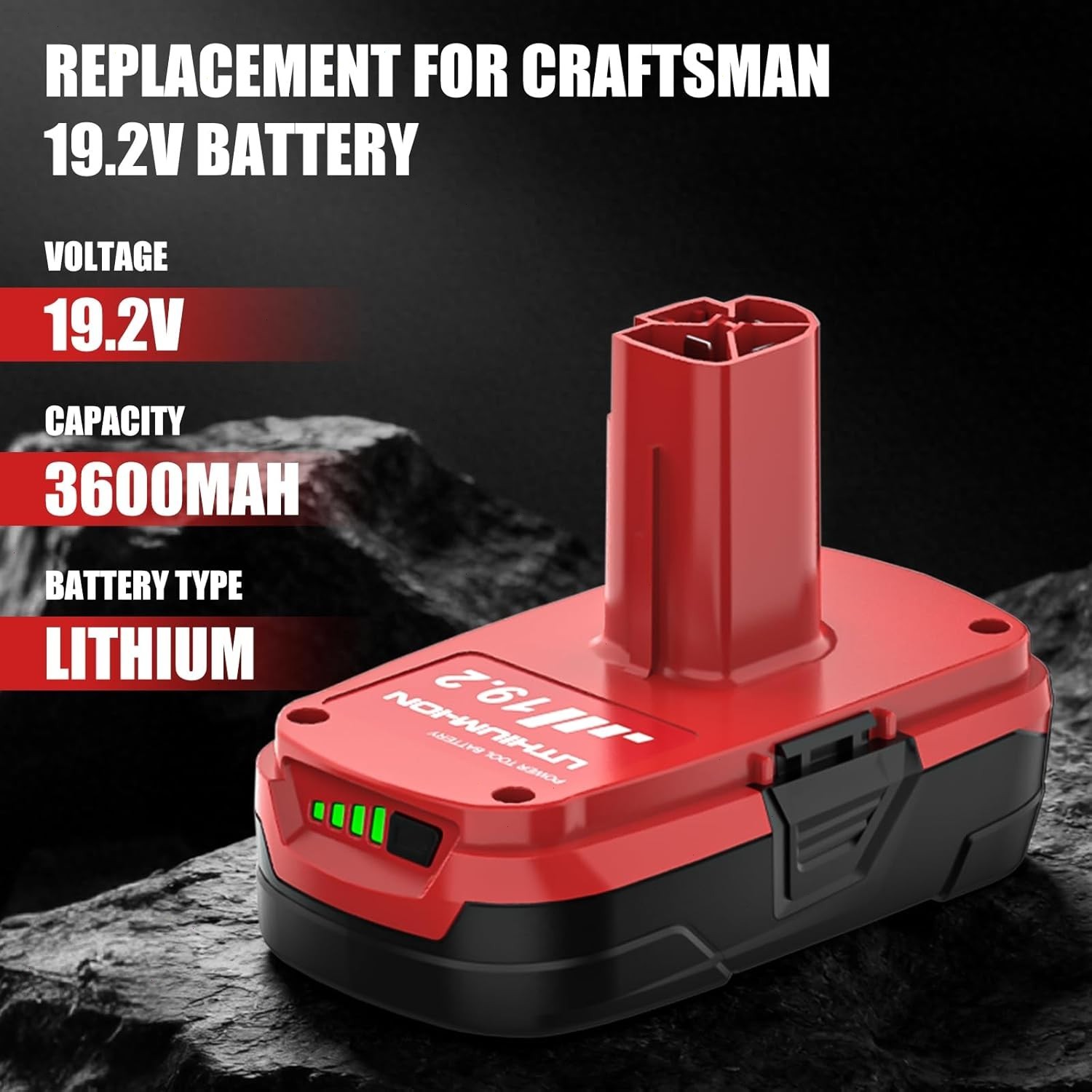 2pack 19.2 Volt XCP 8.0Ah Lithium Battery For Craftsman C3 Diehard PP2025 PP2030