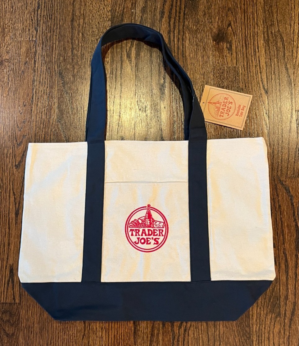 Trader Joe’s Blue/Green/Lavender (U Pick) Heavy Duty Reusable Canvas Bag Large