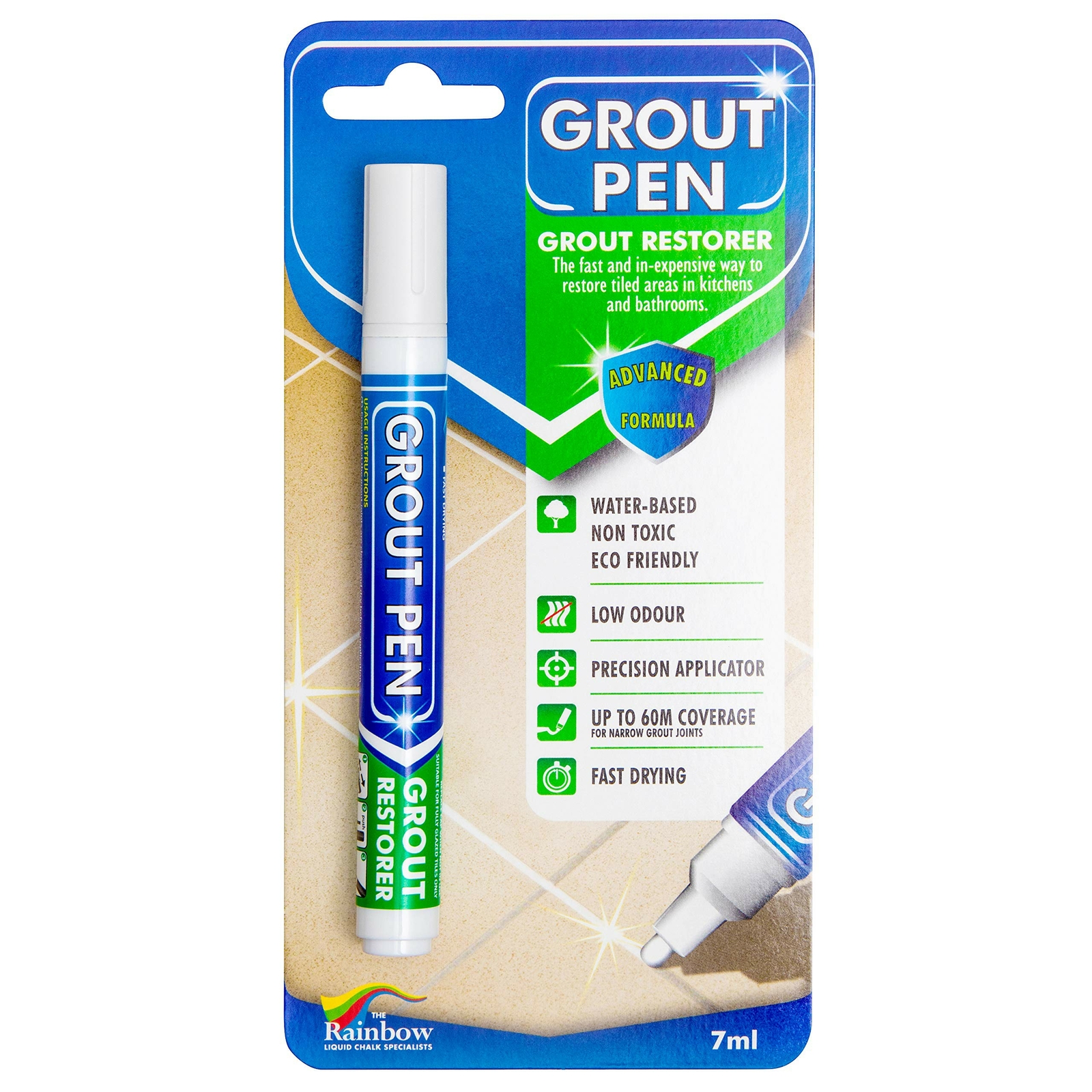 Grout Pen White Tile Paint Marker: Waterproof Tile Grout Colorant and Sealer Pen