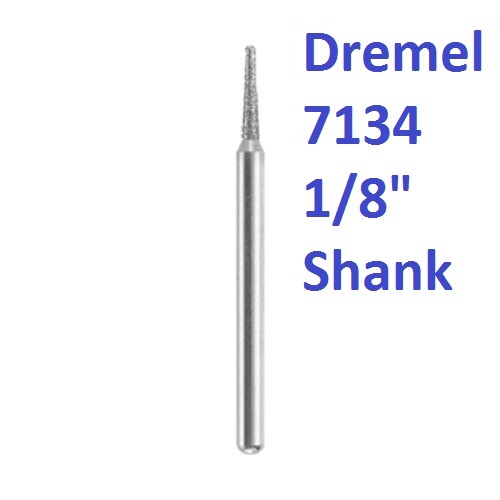 5 DREMEL AUTHENTIC DIAMOND WHEEL POINT BIT 7134 SHANK 1/8″, 3.2 mm
