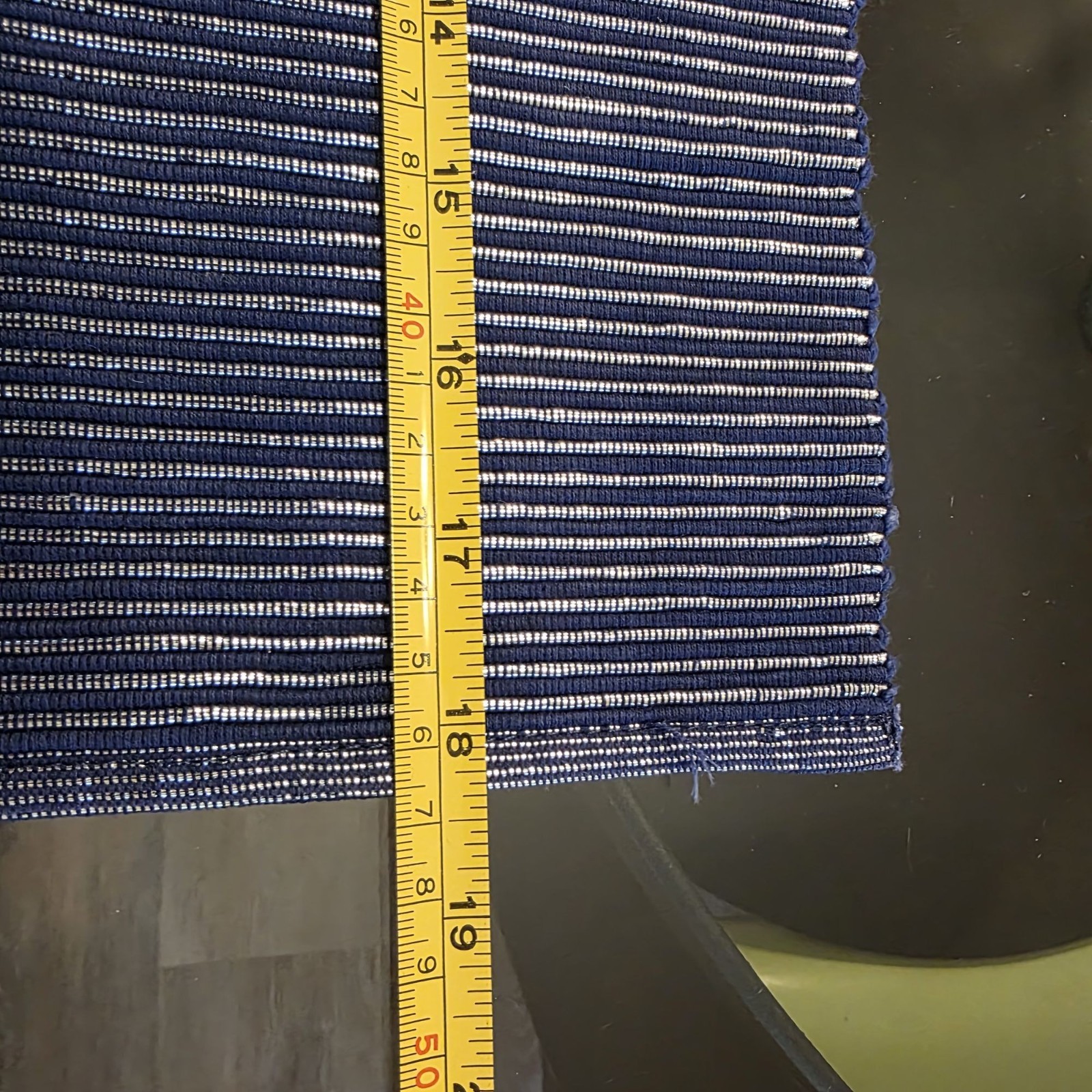 Woven Blue & Shiny Silver Thread Striped Placemats – Set Of 4 – 18″ X 13″