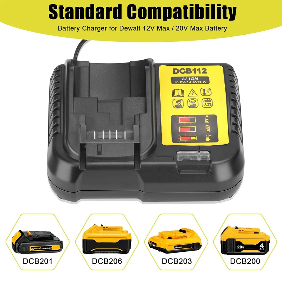Pack For DeWalt 20V 20 Volt Max XR 10.0AH Lithium-Ion Battery DCB206-2 DCB205-2