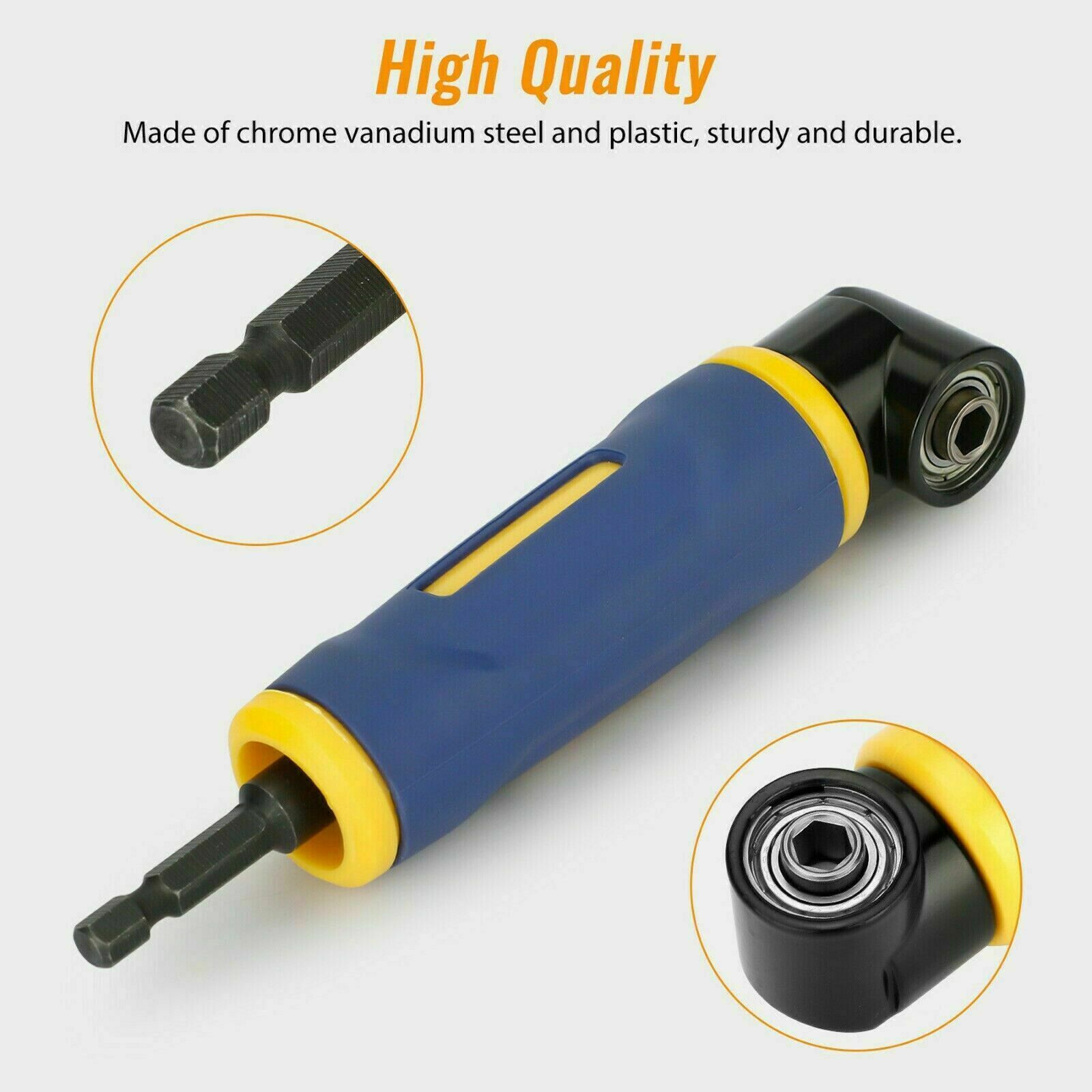 90°Right Angle Drill Adapter Extension Screwdriver Socket Holder Attachment Tool