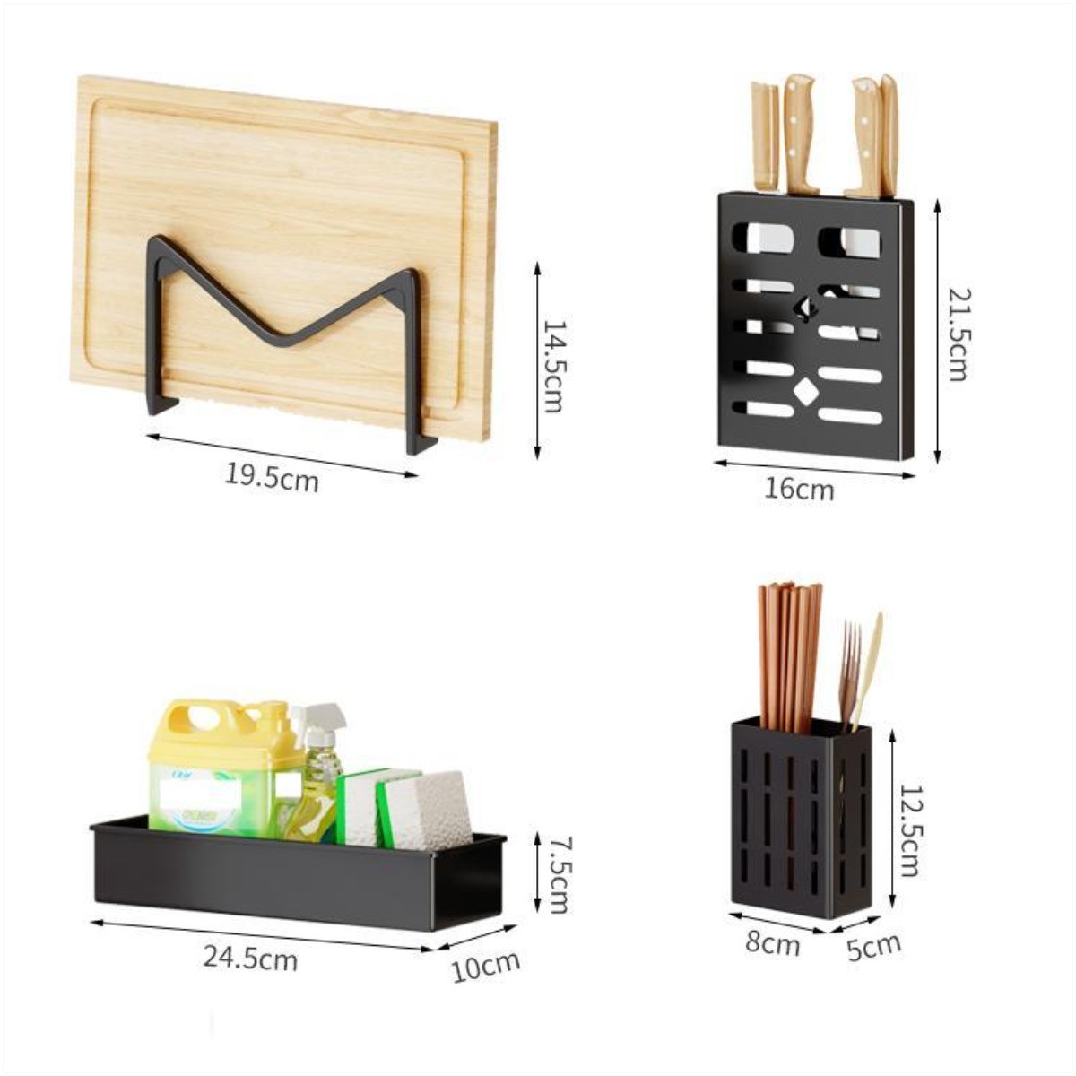 Dish Drying Rack Utensil Storage Cabinet Kitchen Over The Sink 33.46in 2 Tier