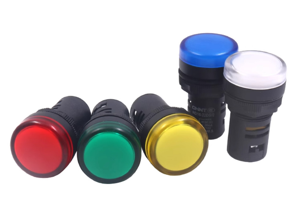 LED Indicator Light Mounting Size 22mm Panel Indicators AC12-380V DC12V/24V