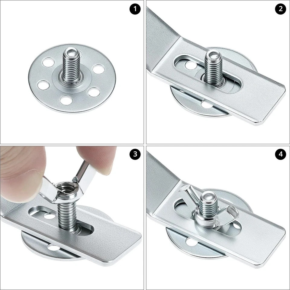Undermount Sink Clips Kit, 12 Pack Sink Mounting Brackets with Wing Nut Adjus…