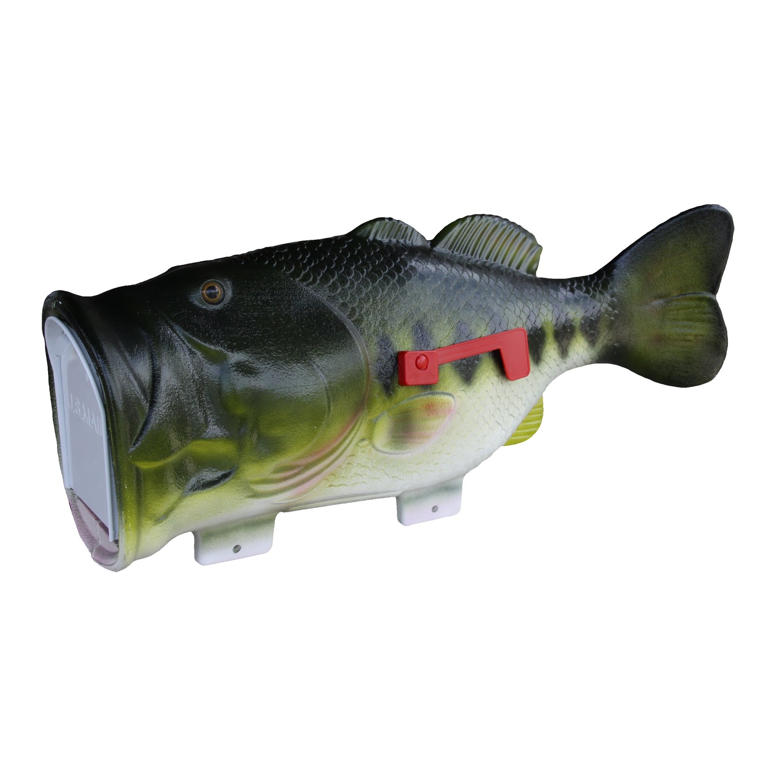 Largemouth Bass Fish Mailbox for Outside of Residential Home, Rural Mailbox