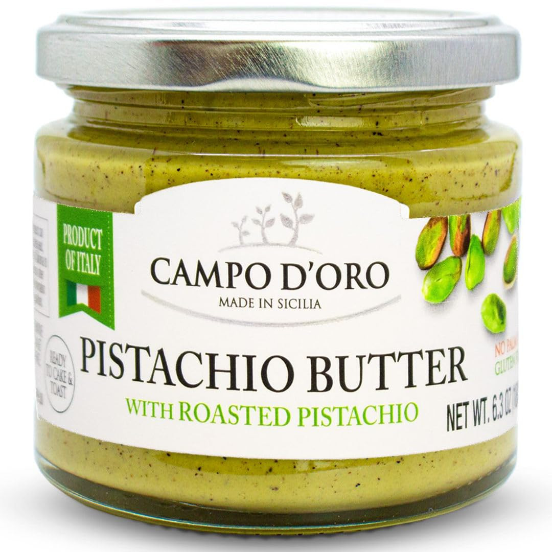 – Pistachio Butter Sweet Spreadable Cream, 6.3 Oz (180G), Rich & Nutty for Knafe